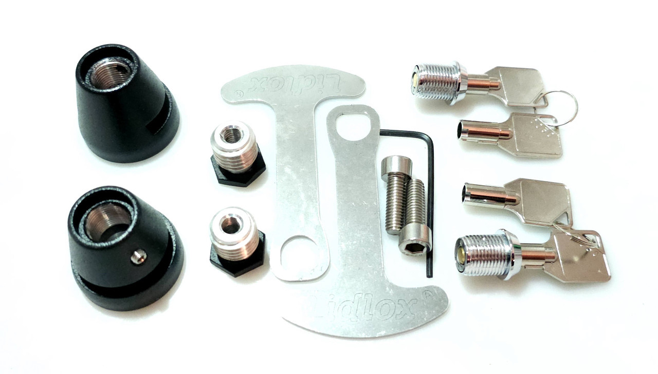 BLACK Lidlox Helmet Locks for Can Am Spyder 2024 and up (PAIR