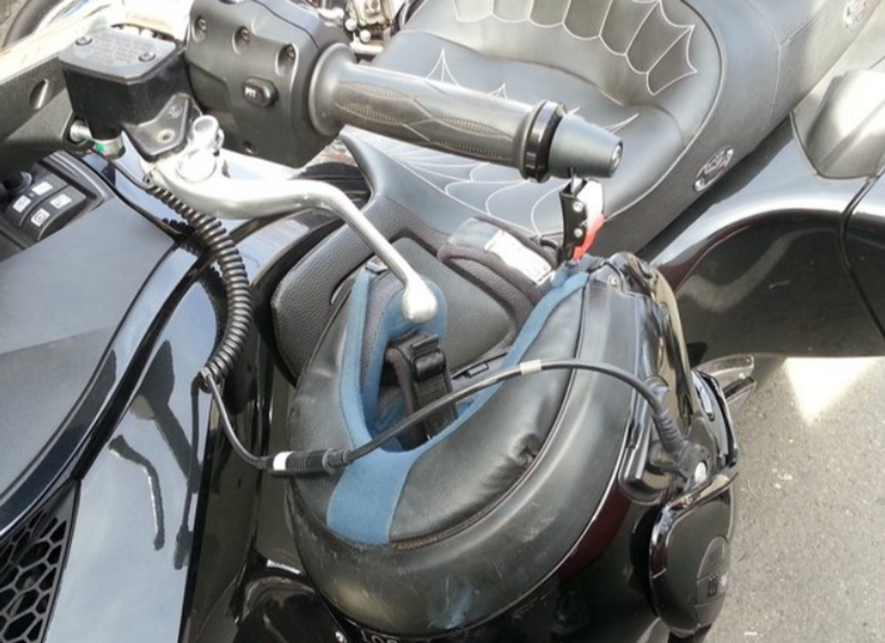 Black. Bar End Helmet Lock Pair for Can-Am Spyder Lidlox 1012-B Racing