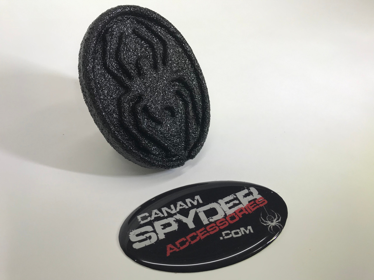 Spyder Brake Pedal - Oval - Billet Aluminium With Rhino