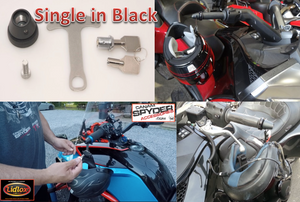 BLACK Lidlox Helmet Lock for Can Am Spyder (SINGLE) Will NOT Fit 2024 BLACK Lidlox Helmet Lock for Can Am Spyder (SINGLE) Will NOT Fit 2024