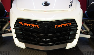 F3 upper front grill glossy black with red dragon Spyder Ryder logo letters F3 upper front grill glossy black with red dragon Spyder Ryder logo letters