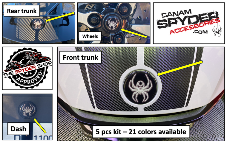 F3 Series & RT 2020 and up - Emblem Set For Spyder (5 PCS) - Color Options