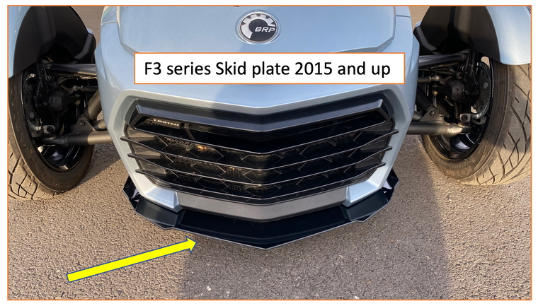 F3 Series 2015 and up Black Skid Plate - 1/4 inch Polycarbonate