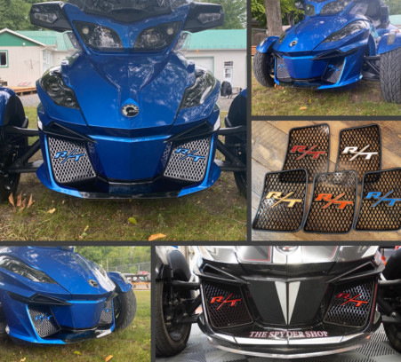RT 2014-2019 - Front Grills - RT Logos - Glossy Black With Color