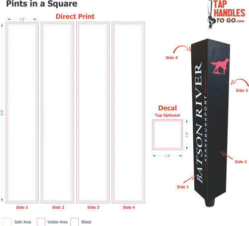 Pints in the Square tap handle