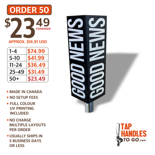 Pints in the Square short tap handle