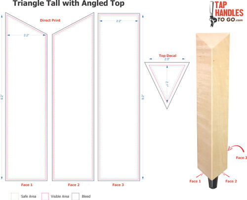 Triangle Tall with angled top tap handle