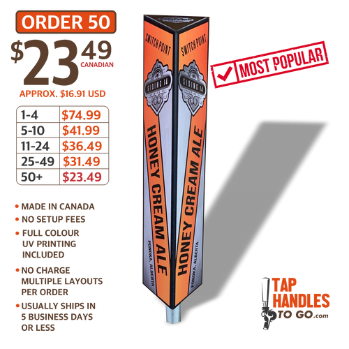 Triangle Tall with angled top tap handle