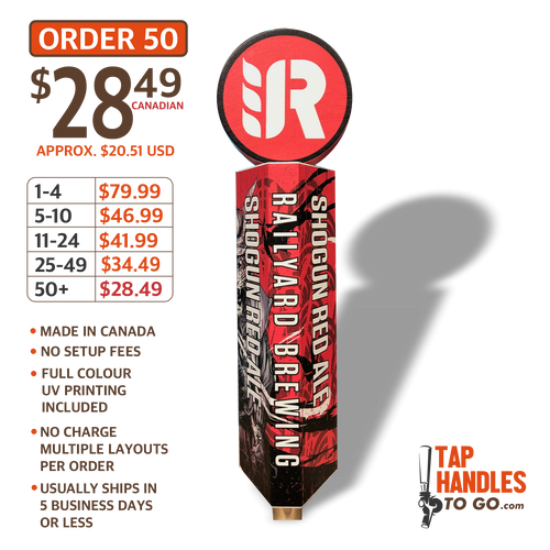 Wedge Beer Head Tall tap handle