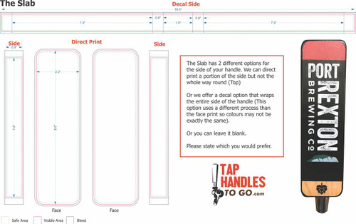 Design Your Own tap handle (slab)
