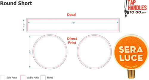 Round short tap handle