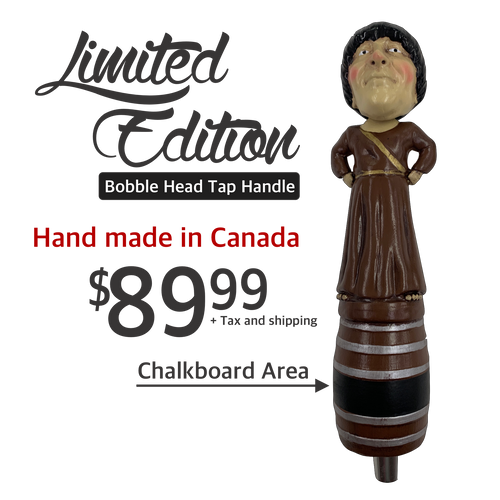 Limited edition monk tap handle with bobble head