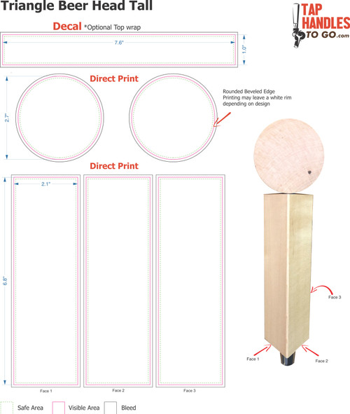 Design Your Own tap handle (Triangle Beer Head Tall) Design Your Own tap handle (Triangle Beer Head Tall)