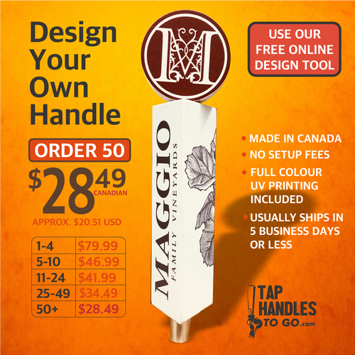 DYO triangle beer head tall beer tap handle