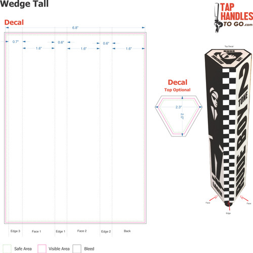 Design Your Own tap handle (Wedge tall)