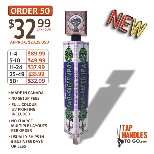 Pints twist tall tap handle