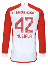 MUSIALA #42 Bayern Munich 23/24 Men's Home Long Sleeve Shirt