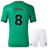 TONALI #8 Newcastle United 23/24 Kid's Away Shirt and Shorts - PL Font