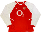 Arsenal 02/04 Men's Home Retro Long Sleeve Shirt