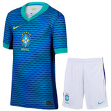 Brazil 2024 Kid's Away Shirt and Shorts