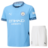 Manchester City 24/25 Kid's Home Shirt and Shorts