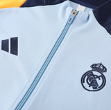 Real Madrid 24/25 Men's Light Blue Long Zip Jacket