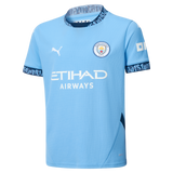 DE BRUYNE #17 Manchester City 24/25 Kid's Home Shirt and Shorts - PL Font