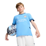 DE BRUYNE #17 Manchester City 24/25 Kid's Home Shirt and Shorts - PL Font