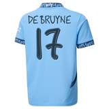 DE BRUYNE #17 Manchester City 24/25 Kid's Home Shirt and Shorts - Man City Font