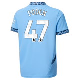 FODEN #47 Manchester City 24/25 Kid's Home Shirt and Shorts - PL Font