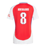 ØDEGAARD #8 Arsenal 24/25 Women's Home Shirt - Arsenal Font