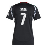 SAKA #7 Arsenal 24/25 Women's Away Shirt - Arsenal Font