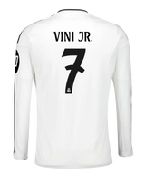 VINI JR #7 Real Madrid 24/25 Men's Home Long Sleeve Shirt