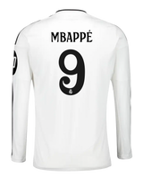 MBAPPÉ #9 Real Madrid 24/25 Men's Home Long Sleeve Shirt