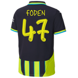 FODEN #47 Manchester City 24/25 Kid's Away Shirt and Shorts - Man City Font