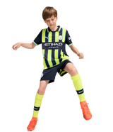 FODEN #47 Manchester City 24/25 Kid's Away Shirt and Shorts - Man City Font