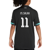 M.SALAH #11 Liverpool 24/25 Kid's Away Shirt and Shorts - LFC Font