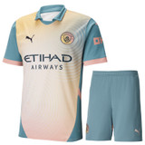 Manchester City 24/25 Kid's Fourth Shirt and Shorts