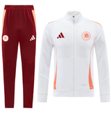 AS Roma 24/25 Men's White Long Zip Jacket