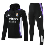 Real Madrid 24/25 Men's Black-Purple Hoodie Tracksuit