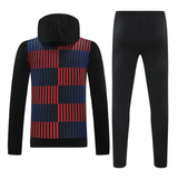 Barcelona 24/25 Men's Black-Patterns Hoodie Tracksuit