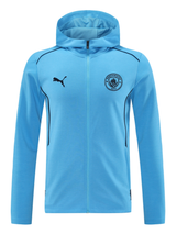 Manchester City 24/25 Men's Light Blue Long Zip Hoodie