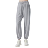 Alo Women's Light Gray High-Waisted Joggers
