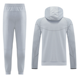 Barcelona 24/25 Men's Gray Long Zip Hoodie Tracksuit