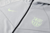 Barcelona 24/25 Men's Gray Long Zip Hoodie Tracksuit