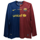 Barcelona 08/09 Men's Home Retro Long Sleeve Shirt UCL Edition