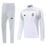 Real Madrid 25/26 Men's White Long Zip Jacket