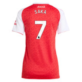 SAKA #7 Arsenal 25/26 Women's Home Shirt - PL Font