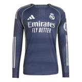 Real Madrid 25/26 Authentic Men's Away Long Sleeve Shirt