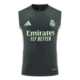 Real Madrid 25/26 Men's Dark Olive Training Tank Top